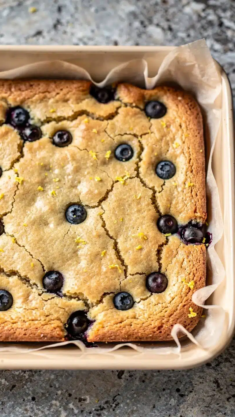 Gluten Free Lemon Blueberry Blondies