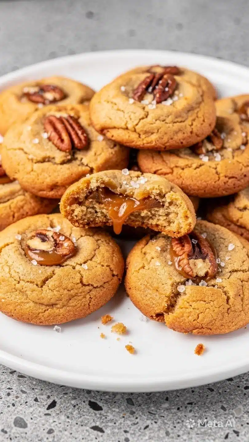 Gluten Free Maple Pecan Praline Stuffed Cookies