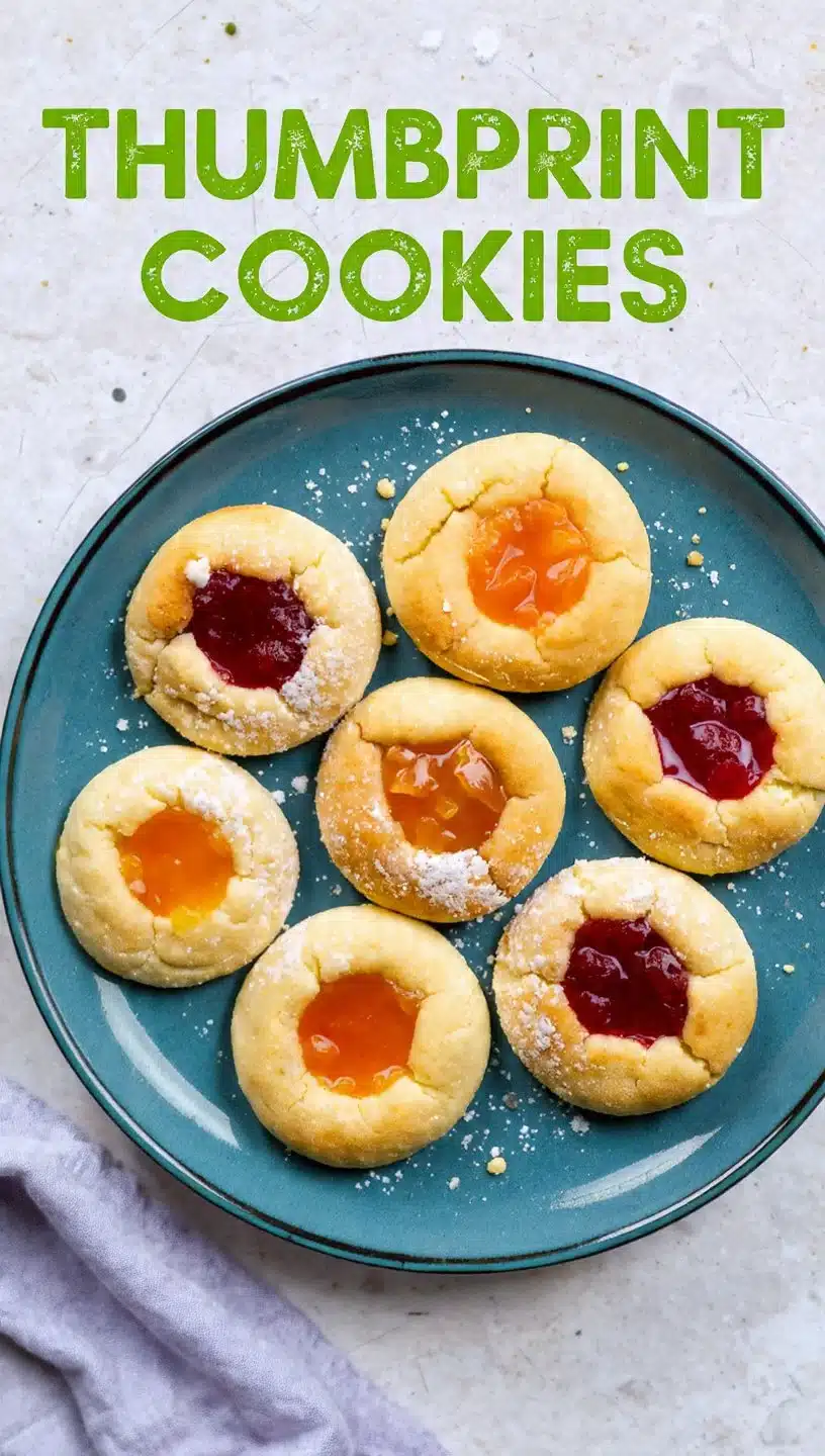 Delicious gluten-free thumbprint jam cookies with berry filling