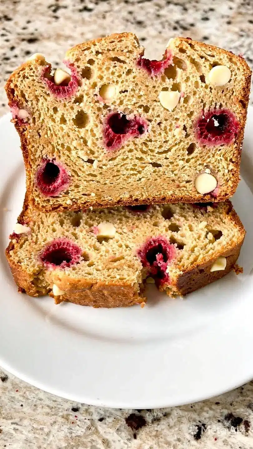 Gluten Free White Chocolate Raspberry Dessert Bread