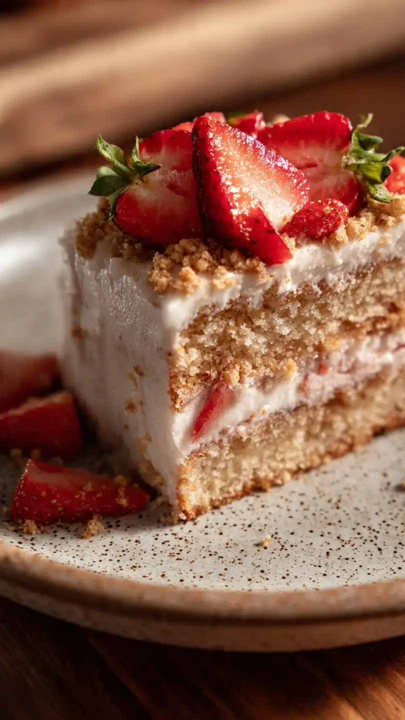Strawberry Crunch Cake