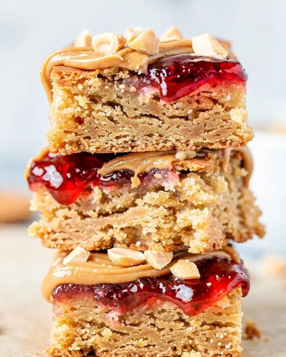 Gluten Free Peanut Butter & Jelly Blondies
